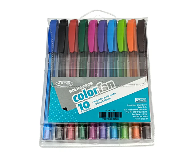 SET 10 BOLIGRAFOS 0,7MM