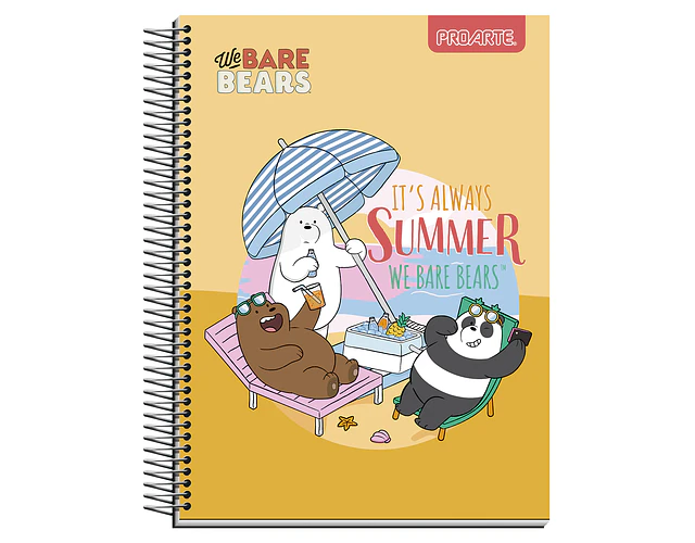 CUADERNO TOP 150HOJAS 7MM WE BARE BEARS