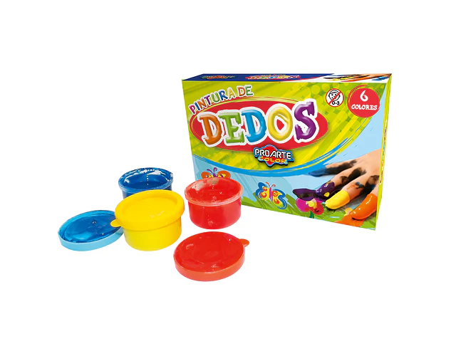 TEMPERA DEDOS 6 COLORES PROARTE