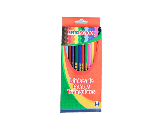 LAPICES 12 COLORES TRIANGULARES
