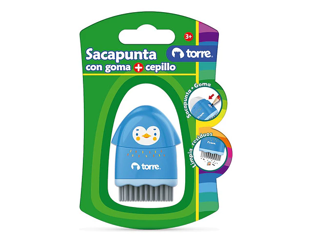 BL.SACAPUNTAS C/GOMA + CEPILLO