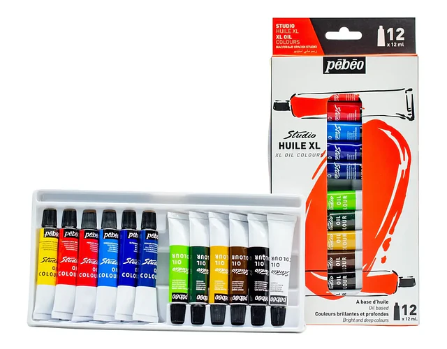SET OLEO ESTUDIO X 12 COLORES 12 ML.