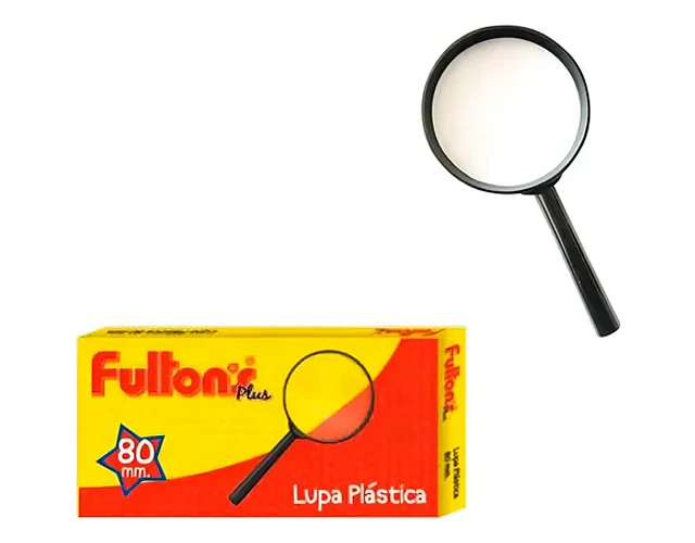 LUPA PLASTICA 80MM NEGRO