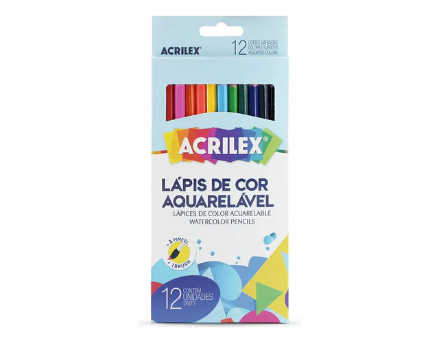 LAPICES 12 COLORES ACUARELABLES HEXAGONAL
