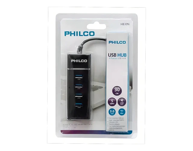 HUB USB 3.0 4 PUERTOS CON LUZ