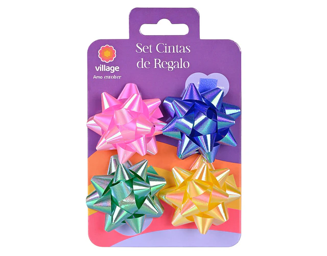 SET 4 CINTAS DE REGALO PEQUEÑAS BASIC