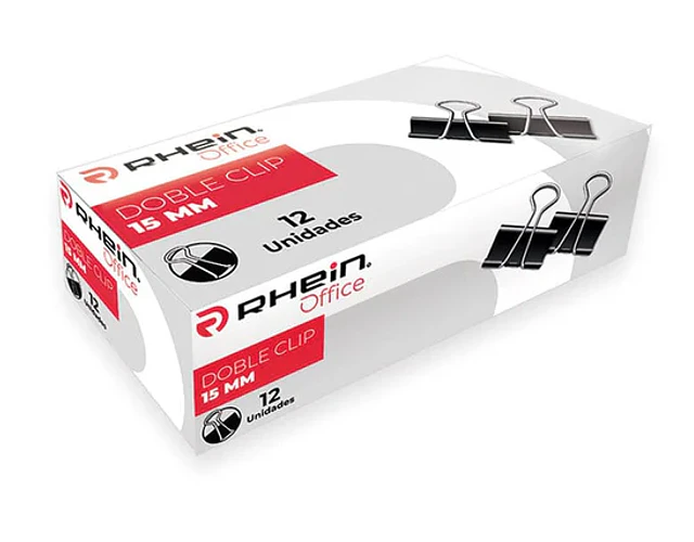 DOBLE CLIP NEGRO 15 MM. 