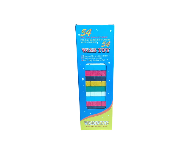 JUEGO YENGA MADERA COLOR 54 PZS.