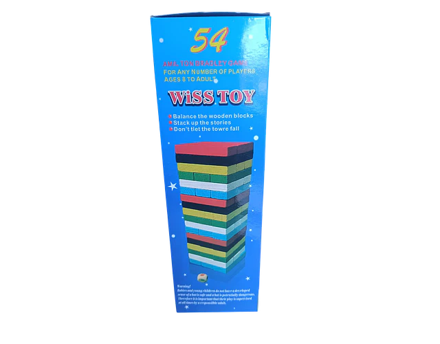 JUEGO YENGA MADERA COLOR 54 PZS.