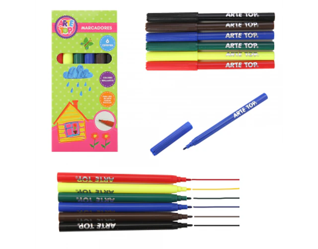 MARCADORES SCRIPTO 6 COLORES	ARTE TOP