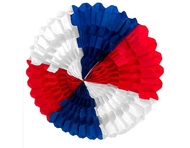 ADORNO GIGANTE ABANICO TRICOLOR 57CMS