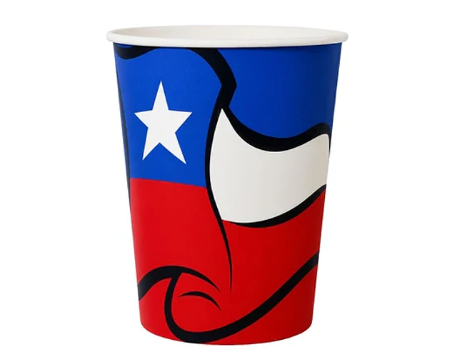 VASO BANDERA CHILENA 6 UNIDADES