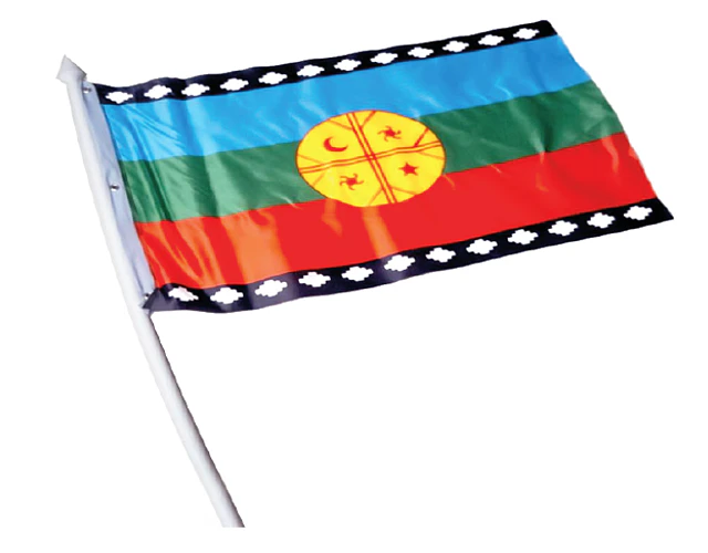 BANDERA MAPUCHE 45X30CM. CON VARILLA