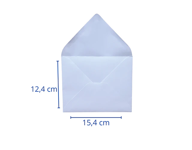 SOBRE CARTA BLANCO 15.4 X 12.4CM