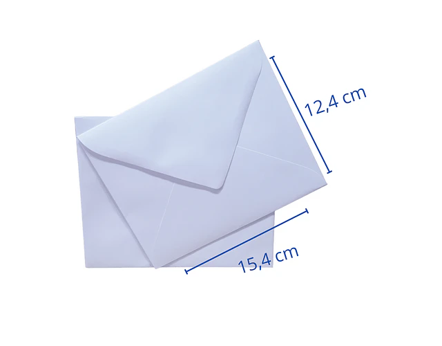 SOBRE CARTA BLANCO 15.4 X 12.4CM