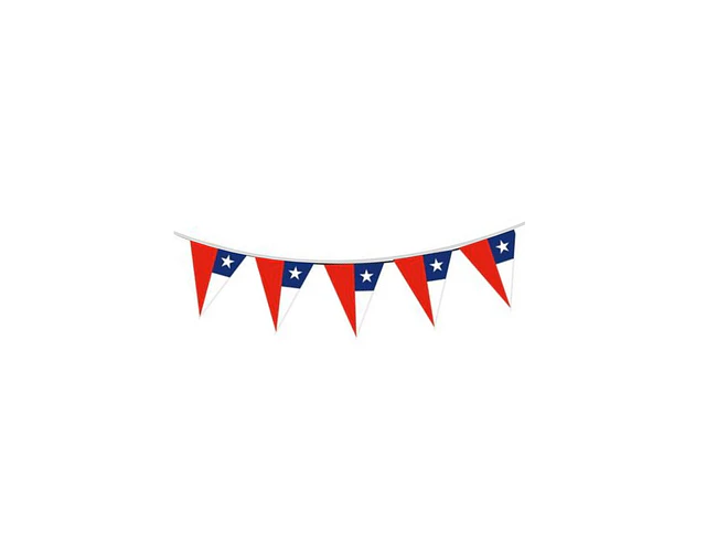 GUIRNALDA 10 BANDERINES BANDERA CHILENA 5MTS.