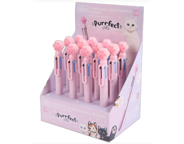 BOLIGRAFO 6 COLORES PURRFECT 1MM