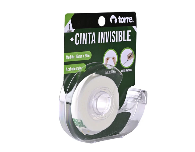 CINTA INVISIBLE C/DISPENSADOR 18X30