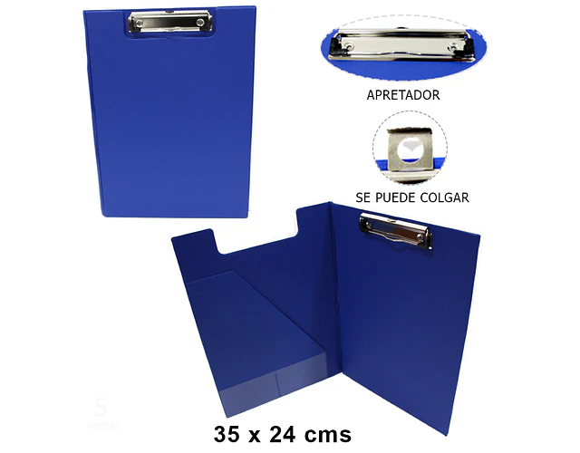 ANOTADOR DOBLE VINILICO AZUL