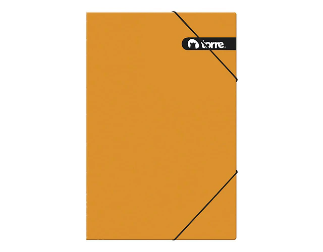 CARPETA OFICIO CON ELASTICO CARTERA NARANJO