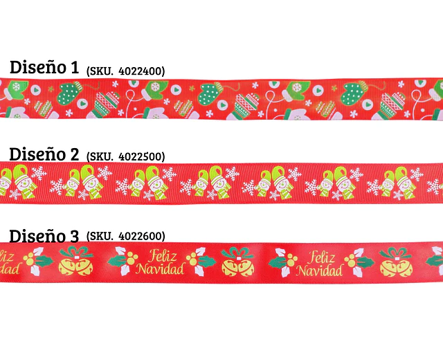 CINTA NAVIDAD DIFERENTES DISEÑOS