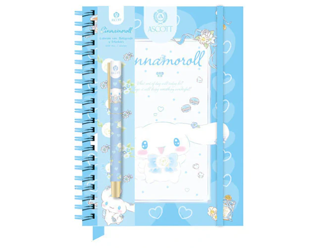 SET LIBRETA CINNAMOROLL + BOLIGRAFO