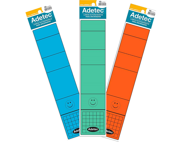 LOMOS ADETEC AUTOADHESIVOS OFICIO ANCHO - DIFERENTES COLORES