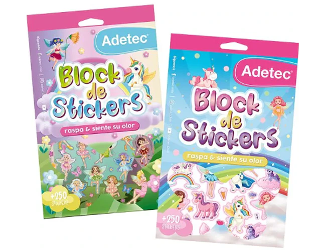 BLOCK DE STICKERS HADAS CON AROMA