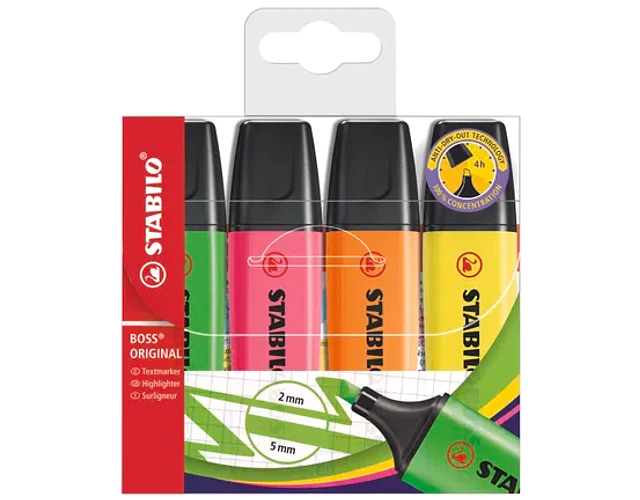 DESTACADORES SET X 4 UNIDS FLUOR