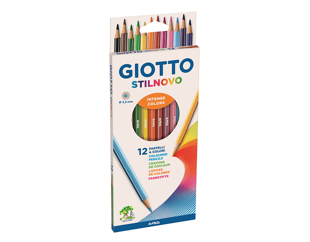LAPICES GIOTTO 12 COLORES LARGOS STILNOVO