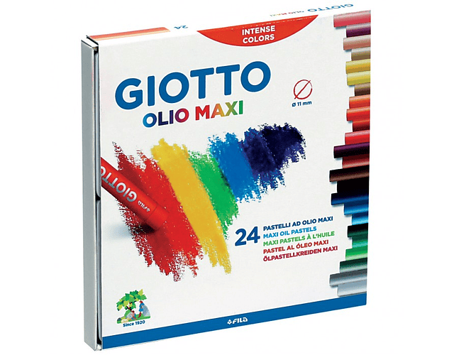 LAPICES GIOTTO PASTEL GRASO OLEO 24 COLORES