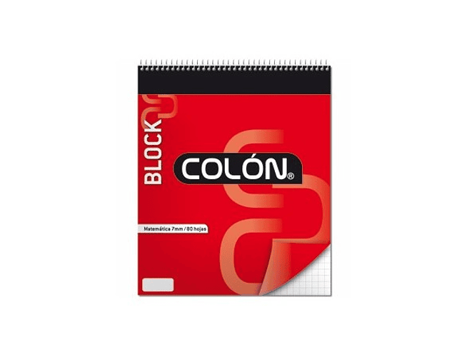 BLOCK APUNTES COLON CON ESPIRAL CARTA MAT.7MM