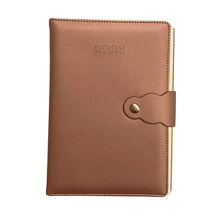 Agenda Layconsa 2026 Vintage Marrón Metálico C/Liga