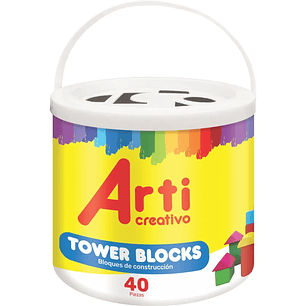 BLOCK TOWER MADERA X 40 PZAS BALDE TACJUEDI088