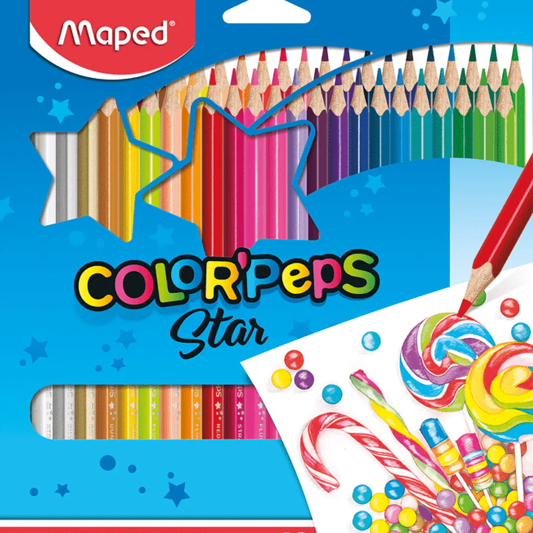 COLOR MAPED PEPS X 48 LARGOS TRIANG. 832048 1