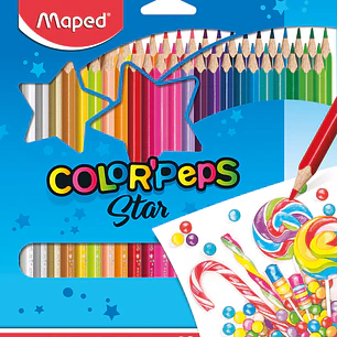 COLOR MAPED PEPS X 48 LARGOS TRIANG. 832048