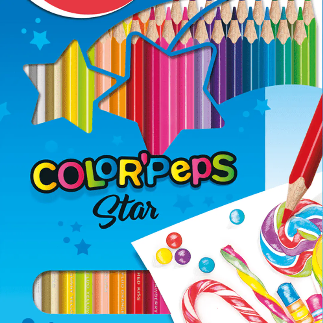 COLOR MAPED PEPS X 36 LARGOS TRIANG. 832017 1