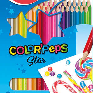 COLOR MAPED PEPS X 36 LARGOS TRIANG. 832017