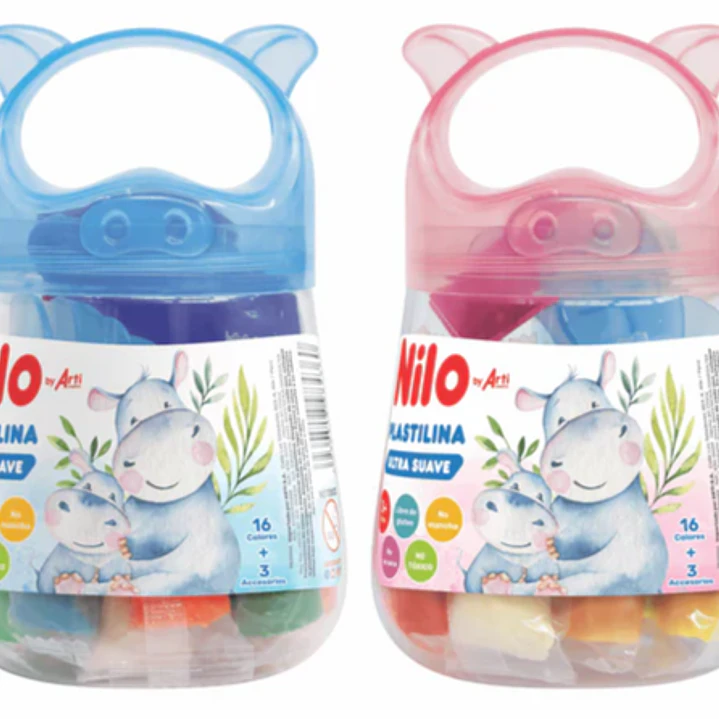 PLASTILINA NILO BABY POTE X16+3 ACCESORIOS 1