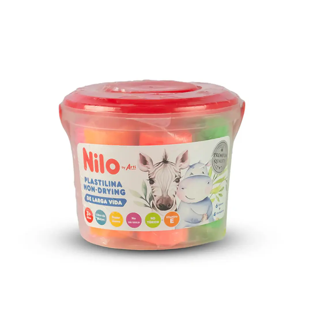 PLASTILINA NILO BALDE X6 + 4 CORTADORES 1