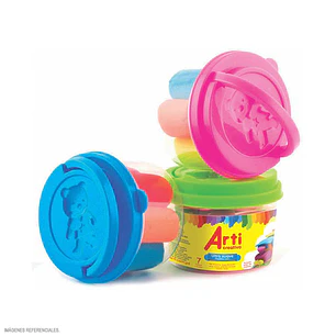 PLASTILINA ARTI ULTRA SUAVE MINI NEON X7