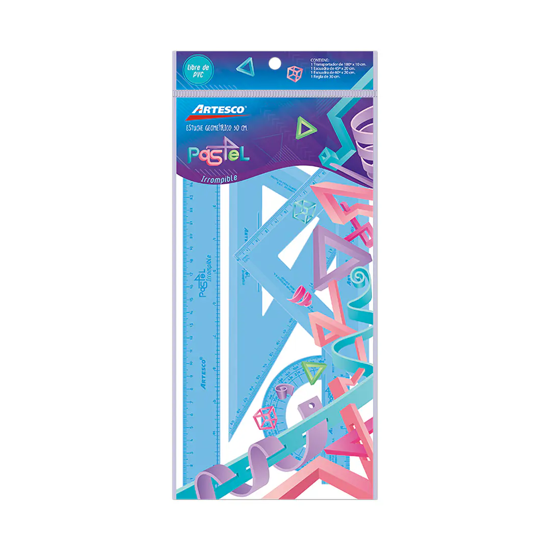 ESCUADRA ARTESCO PASTEL X 30 CM 2