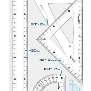 ESCUADRA MAPED ESSENTIAL 4 PIEZAS 30 CM  