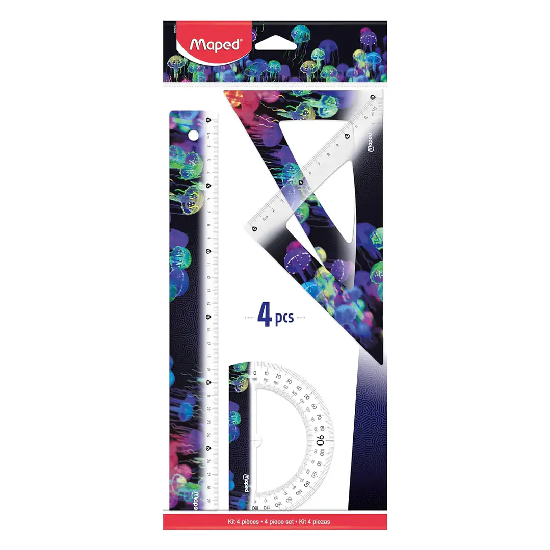 ESCUADRA MAPED DEEPSEA PARADISE 4P 30CM 1
