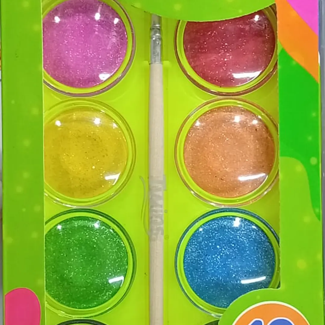 ACUARELA TWINS X12 COLORES ESCARCHADOS   21.8X9CM  1