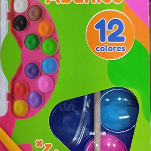 ACUARELA TWINS X12 COLORES T/ABANICO 22.5X9CM