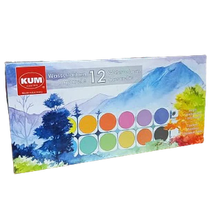 ACUARELA KUM X12 COLORES