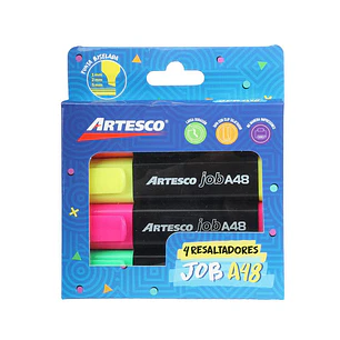 PLUMON ARTESCO JOB 48 NEON  RESALTADOR X4