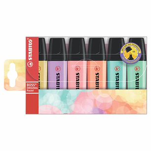 PLUMON STABILO BOSS X 6 RESALTADOR PASTEL   70/6-2