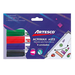 PLUMON ARTESCO ACRIMAX X 4 COLORES  A123